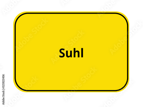 Ortseingangsschild - Suhl