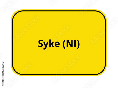 Ortseingangsschild - Syke NI