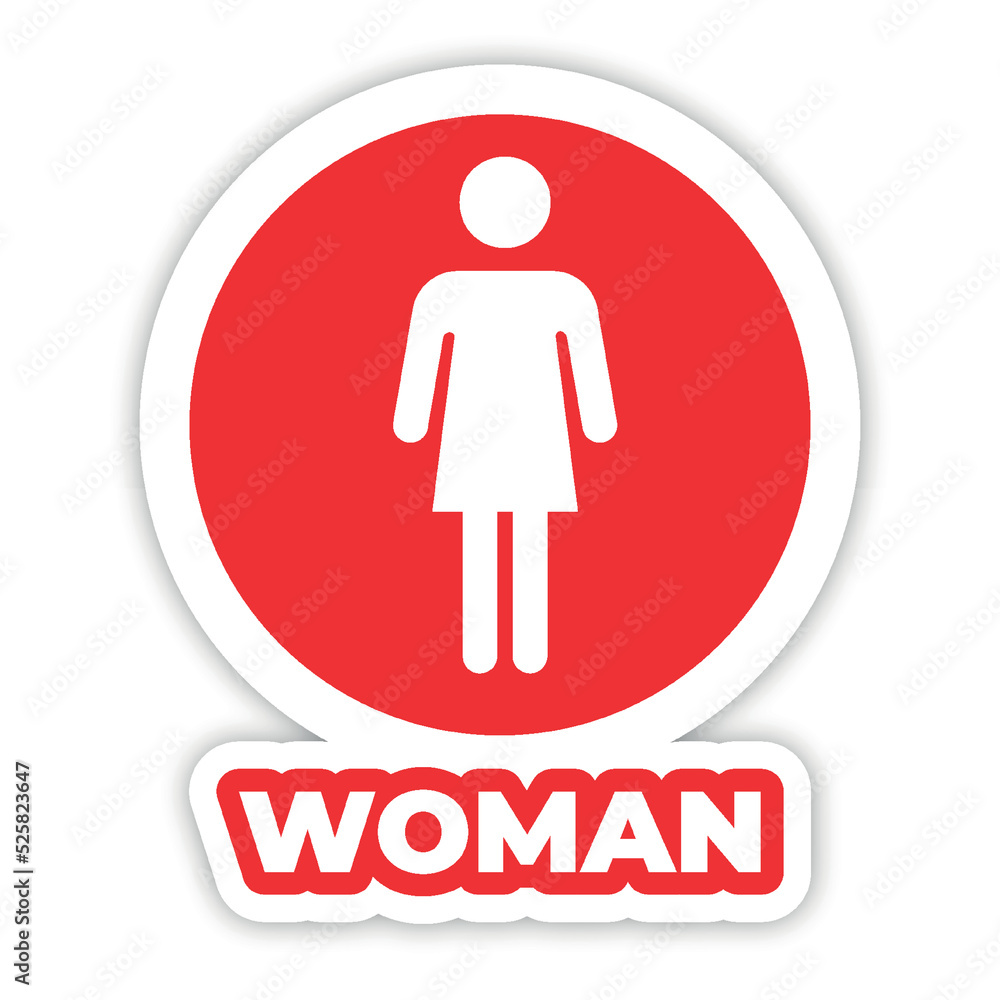 woman toilet editable modern vector icon and text effect design woman toilet editable modern vector icon and text effect design