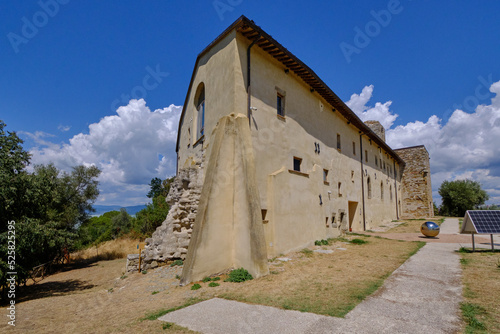 The Olivetan Monastery (Monastero Olivetano) at Isola Polvese on lake Trasimeno, Italy photo