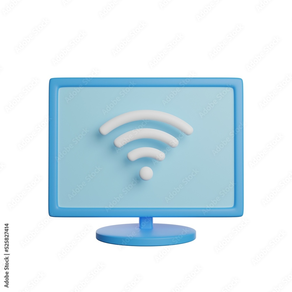 Smart Tv Internet 3D Rendering Illustration Smart Tv Internet 3D Rendering Illustration