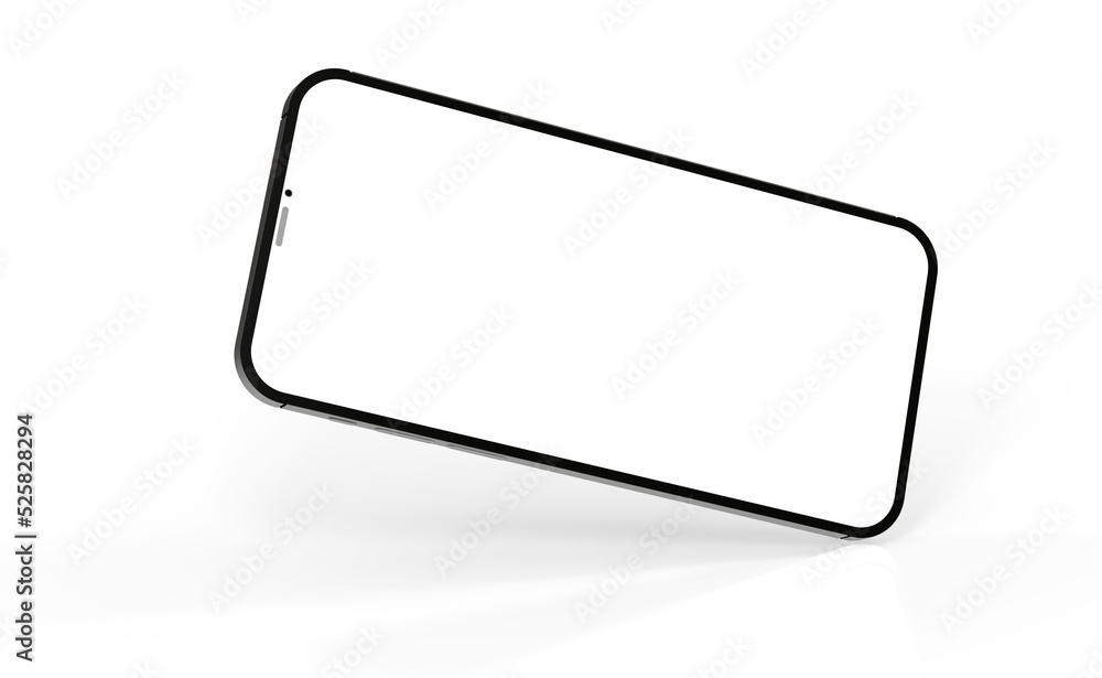 smartphone With Blank Screen in 3d smartphone With Blank Screen in 3d