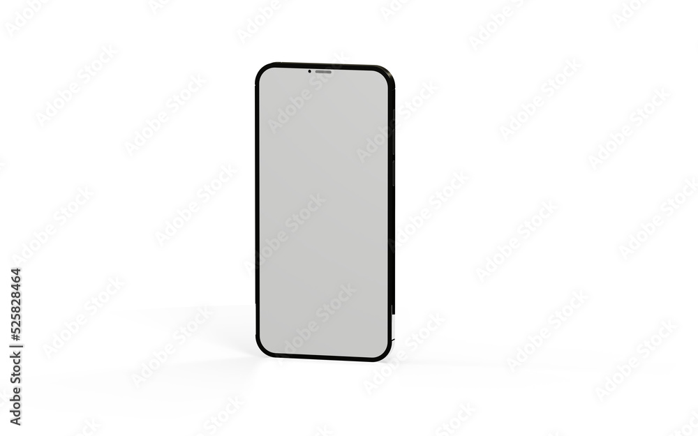 3d smartphone with blank screen isolated 3d smartphone with blank screen isolated