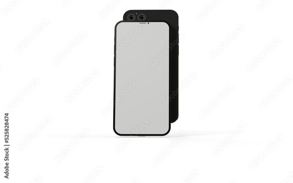 smartphone With Blank Screen in 3d smartphone With Blank Screen in 3d
