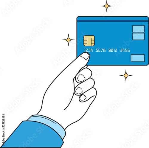 クレジットカードを持つ手