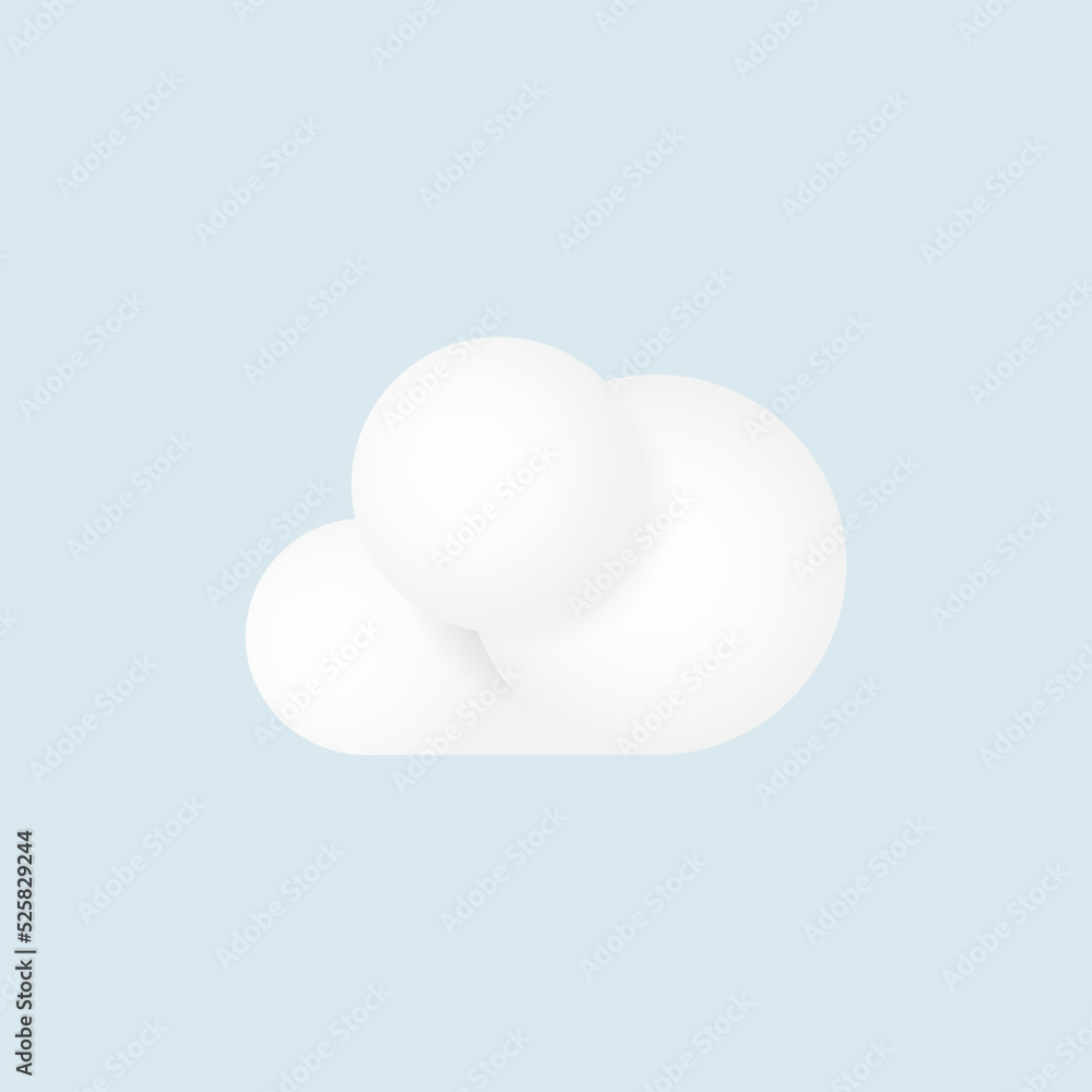 Vector image of white fluffy cloud. Vector image of white fluffy cloud.