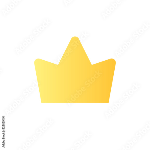 Crown flat gradient color ui icon. Trusted seller. Trending product. Top ecommerce store. Simple filled pictogram. GUI, UX design for mobile application. Vector isolated RGB illustration