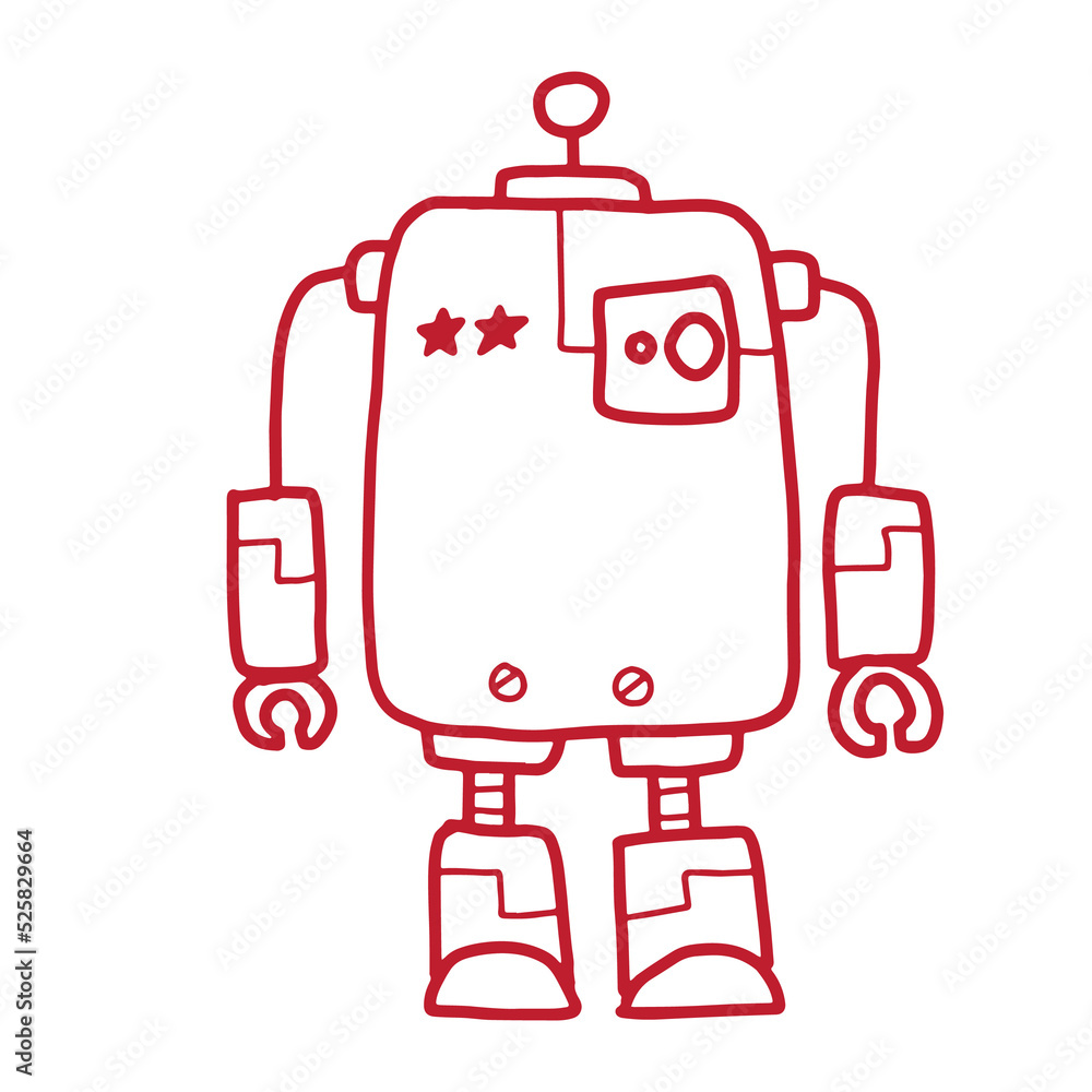 cute robot character illustration hand drawn design cute robot character illustration hand drawn design