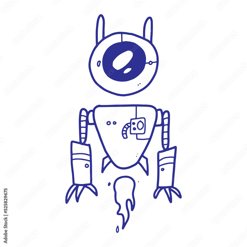 cute robot character illustration hand drawn design cute robot character illustration hand drawn design