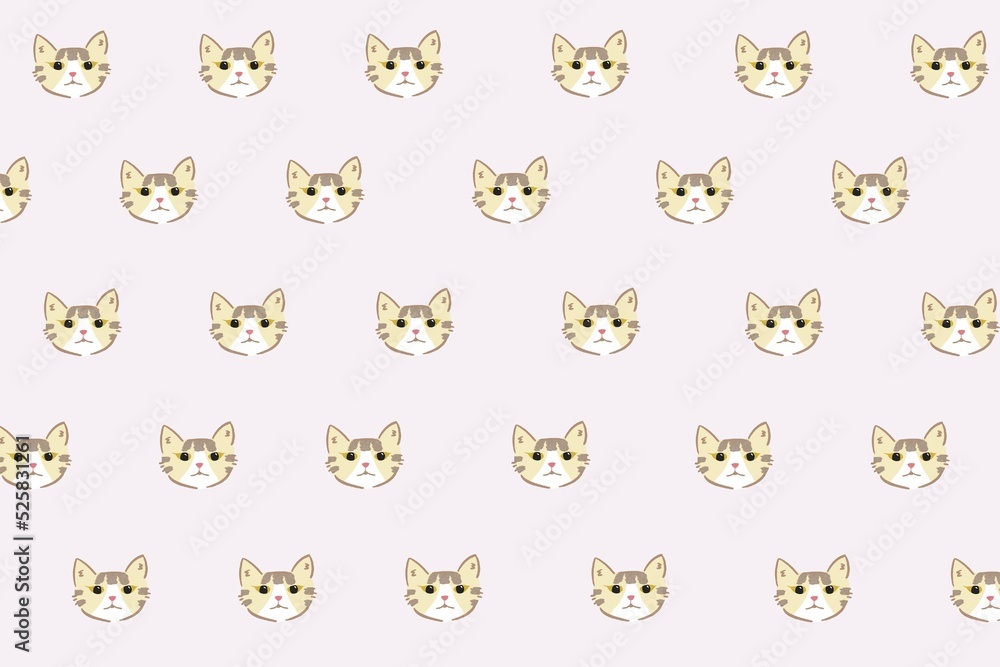 seamless pattern with cats.