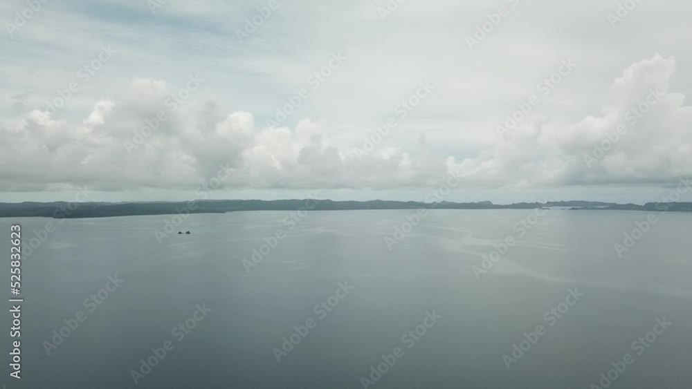 Pristine blue ocean, rock islands in Palau Pristine blue ocean, rock islands in Palau