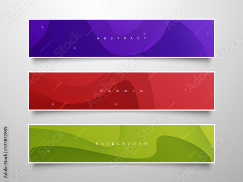 Set of Abstract banner design. Trendy Futuristic design posters. Empty background for your banner.