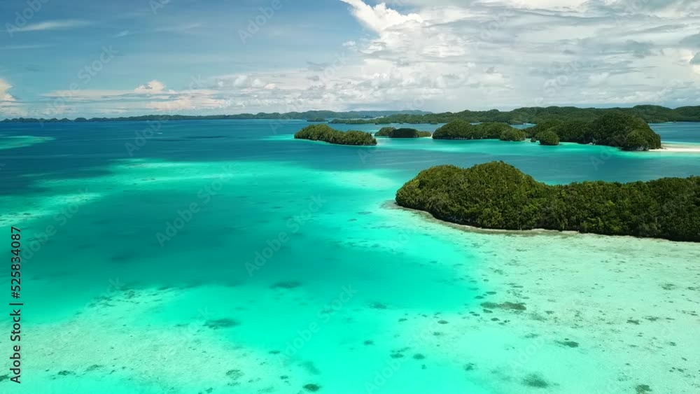 Pristine blue ocean, rock islands in Palau Pristine blue ocean, rock islands in Palau