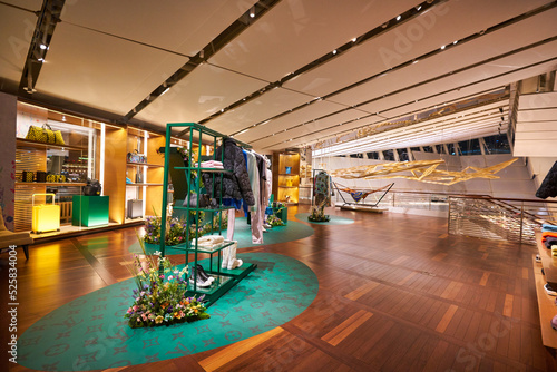 SINGAPORE - JANUARY 20, 2020: interior shot of Louis Vuitton