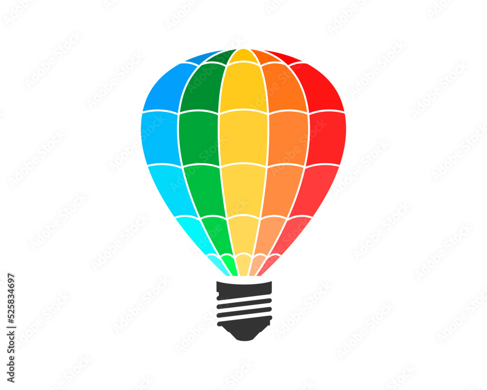 Hot air balloon with lamp shape Hot air balloon with lamp shape