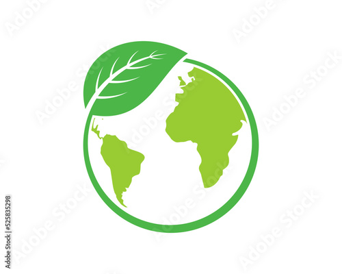 Circle leaves with earth inside