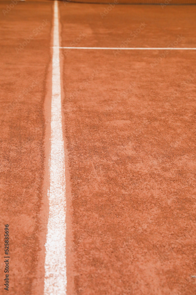 Court de tennis en terre battu