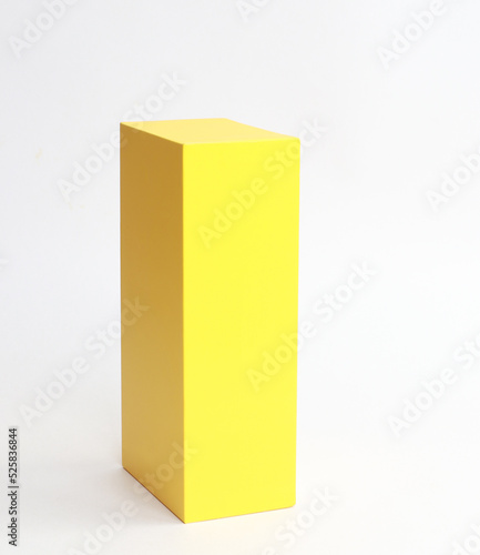 yellow box isolated on white background