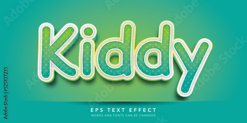 kiddy 3d editable text effect