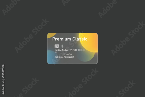 Glassmorphic bank card