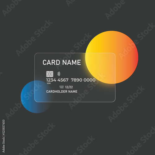 Glassmorphic bank card