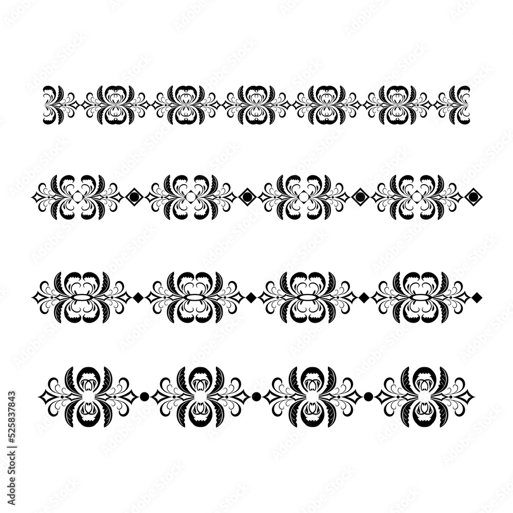 Decorative swirl divider. Elegance line set Vector Decorative swirl divider. Elegance line set Vector
