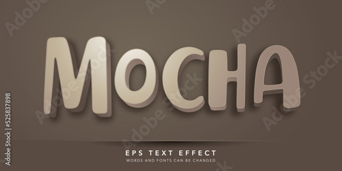 mocha 3d editable text effect photo
