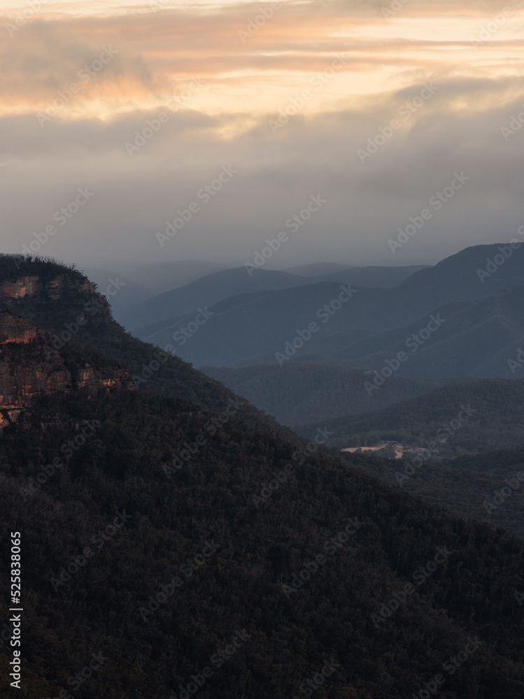 Obraz premium Beautiful view of mountain layers.