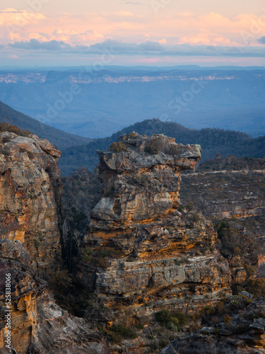 Boars Head lookout view in the Blue Mountains, NSW, Australia.