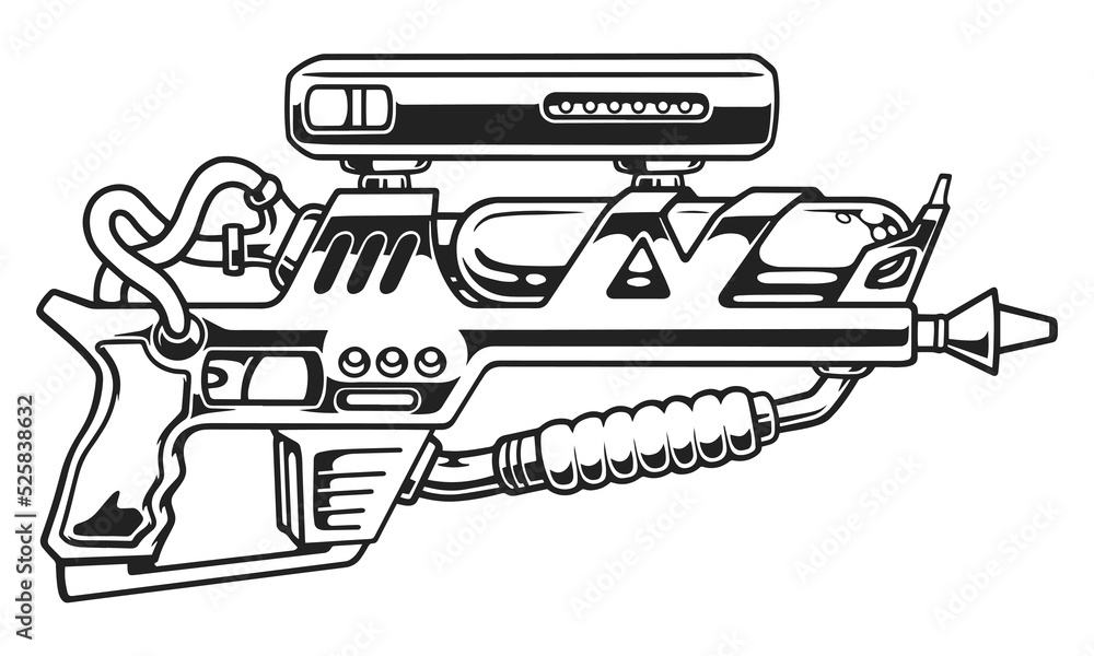 Fantastic guns vintage logotype monochrome