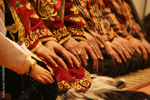 Men in folkloric clothes in Konya Akşehir