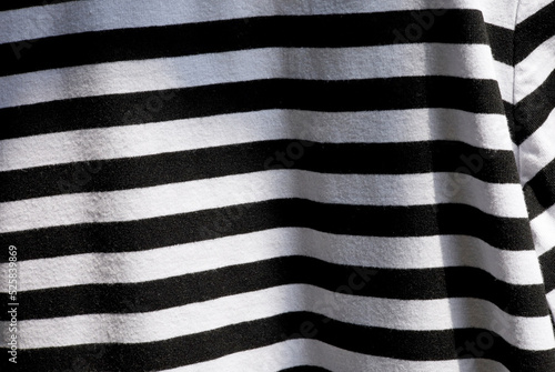 close-up of a black and white  fabric 