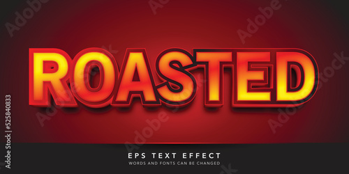 roasted 3d editable text effect