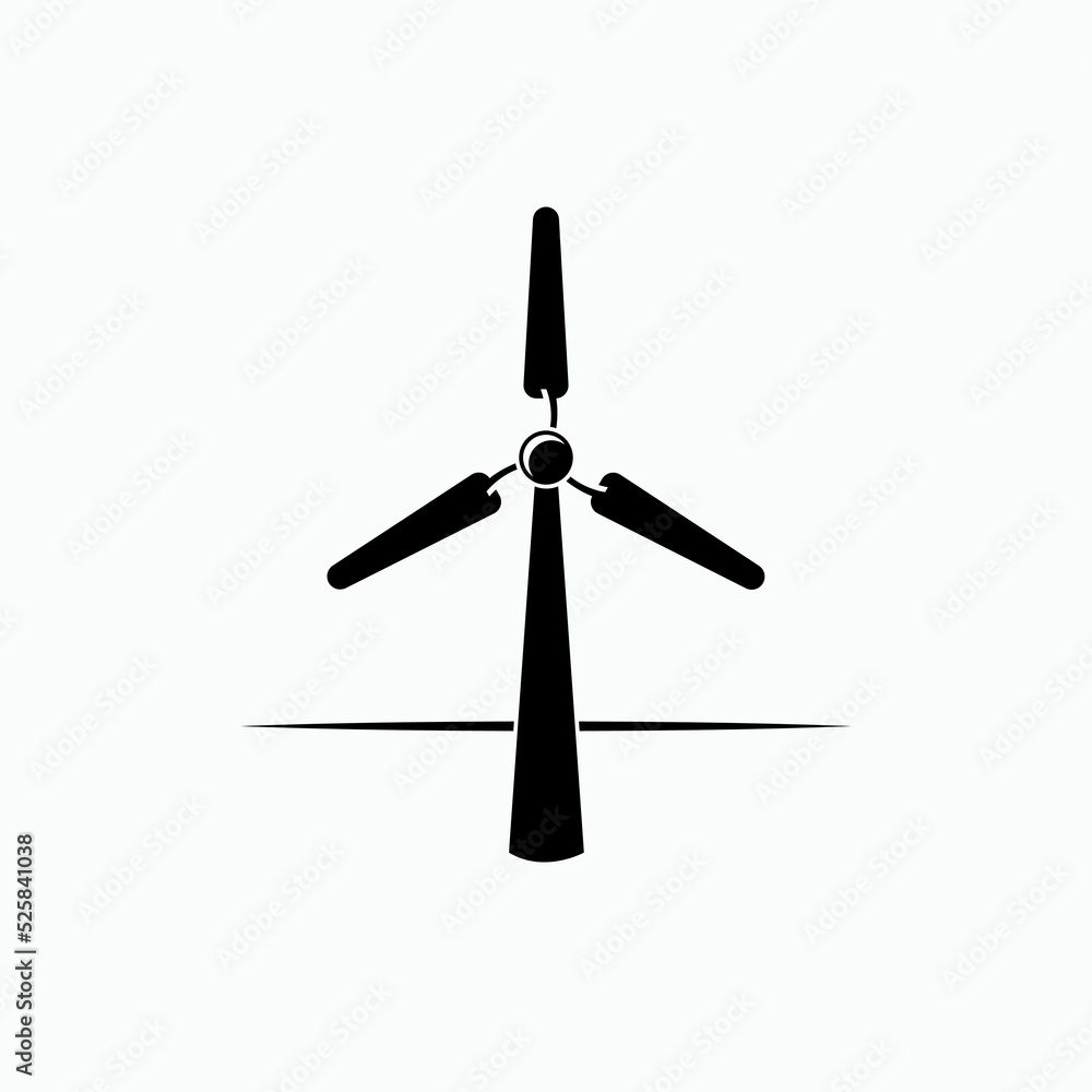 Windmill Icon. Propeller Symbol - Vector Windmill Icon. Propeller Symbol - Vector