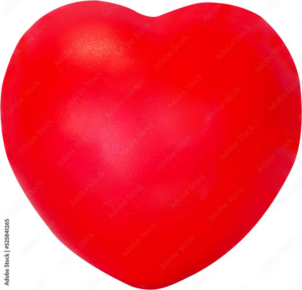Red heart shape symbol isolated png transparent file, design element object of valentine with love and romantic, cut out.