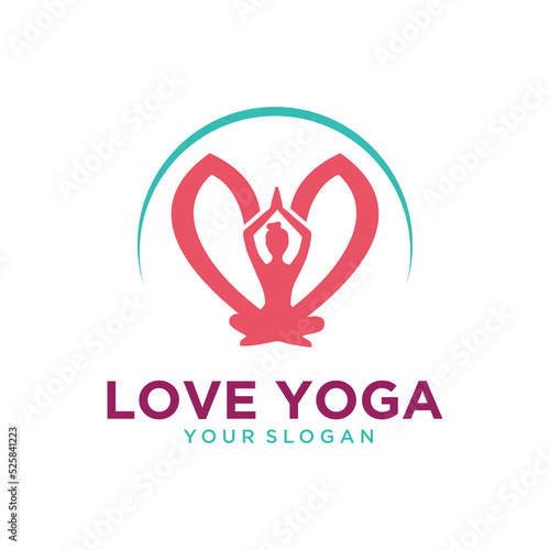 Love Yoga Poses Logo Design