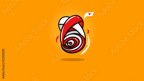 Illustration vector love candy with fun and colorful design