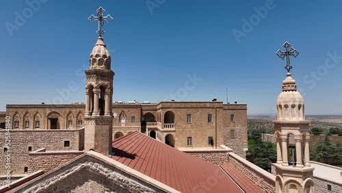 Mor Gabriel Monastery Drone Video, Midyat Mardin, Turkey photo