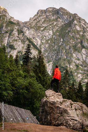 hiker in the mountains