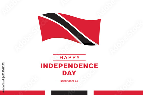 Trinidad and Tobago Independence Day. Vector Illustration. The illustration is suitable for banners, flyers, stickers, cards, etc.