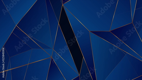 Blue and bronze geometric low poly background