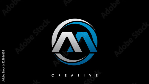 AA Letter Initial Logo Design Template Vector Illustration