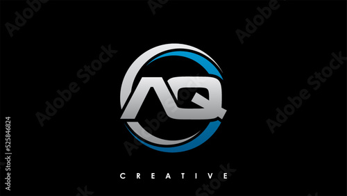 AQ Letter Initial Logo Design Template Vector Illustration