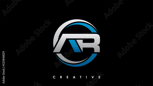 AR Letter Initial Logo Design Template Vector Illustration