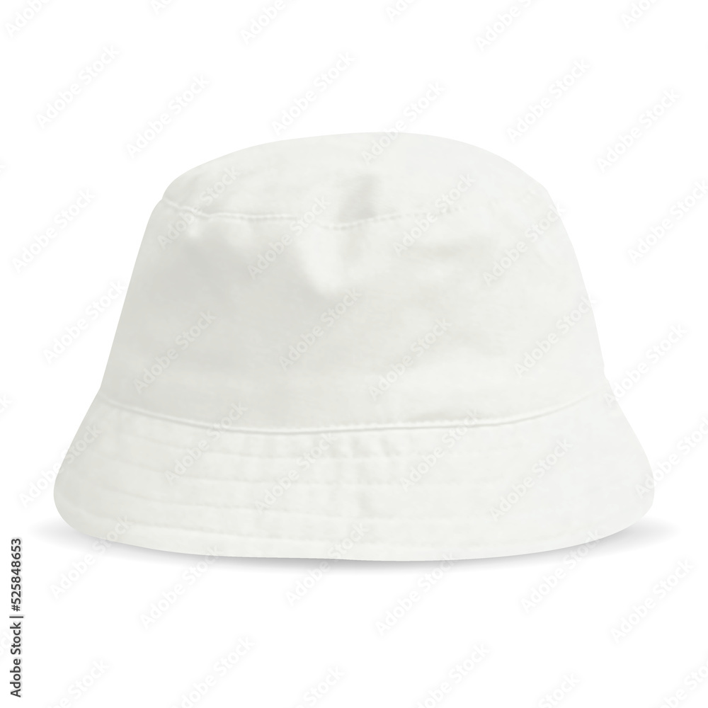 Blank white bucket hat mockup, profile view, Empty textile protection panama or fullcap for hunting mock up. Blank white bucket hat mockup, profile view, Empty textile protection panama or fullcap for hunting mock up.