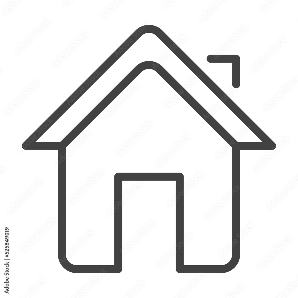 Home Thin Line Icon. Outline Icon. Editable Stroke. Home Thin Line Icon. Outline Icon. Editable Stroke.
