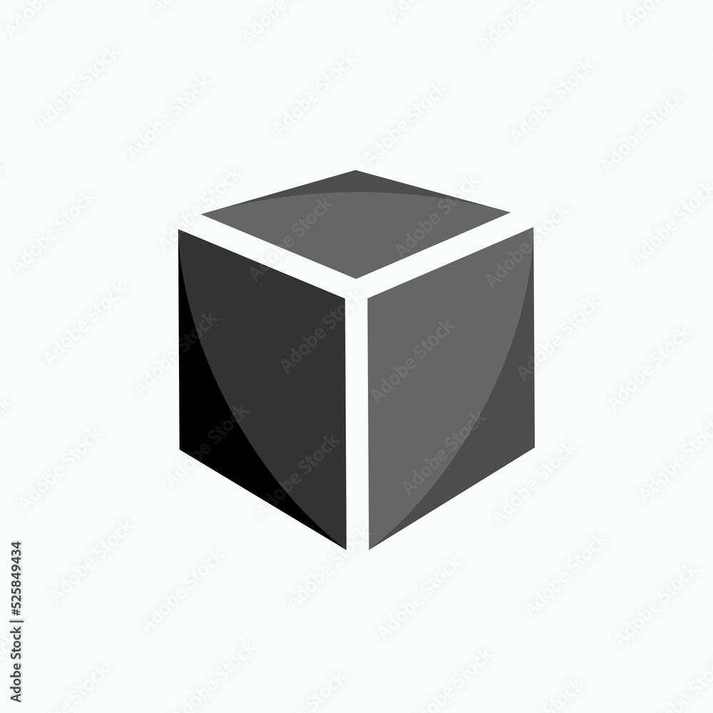 3D Cube Icon. Three Dimensional Box Symbol - Vector. 3D Cube Icon. Three Dimensional Box Symbol - Vector.