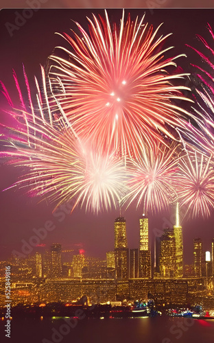 New Year's Eve New Year fireworks over the city © Ulrich