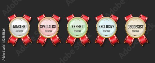 Collection of certified golden badge template 