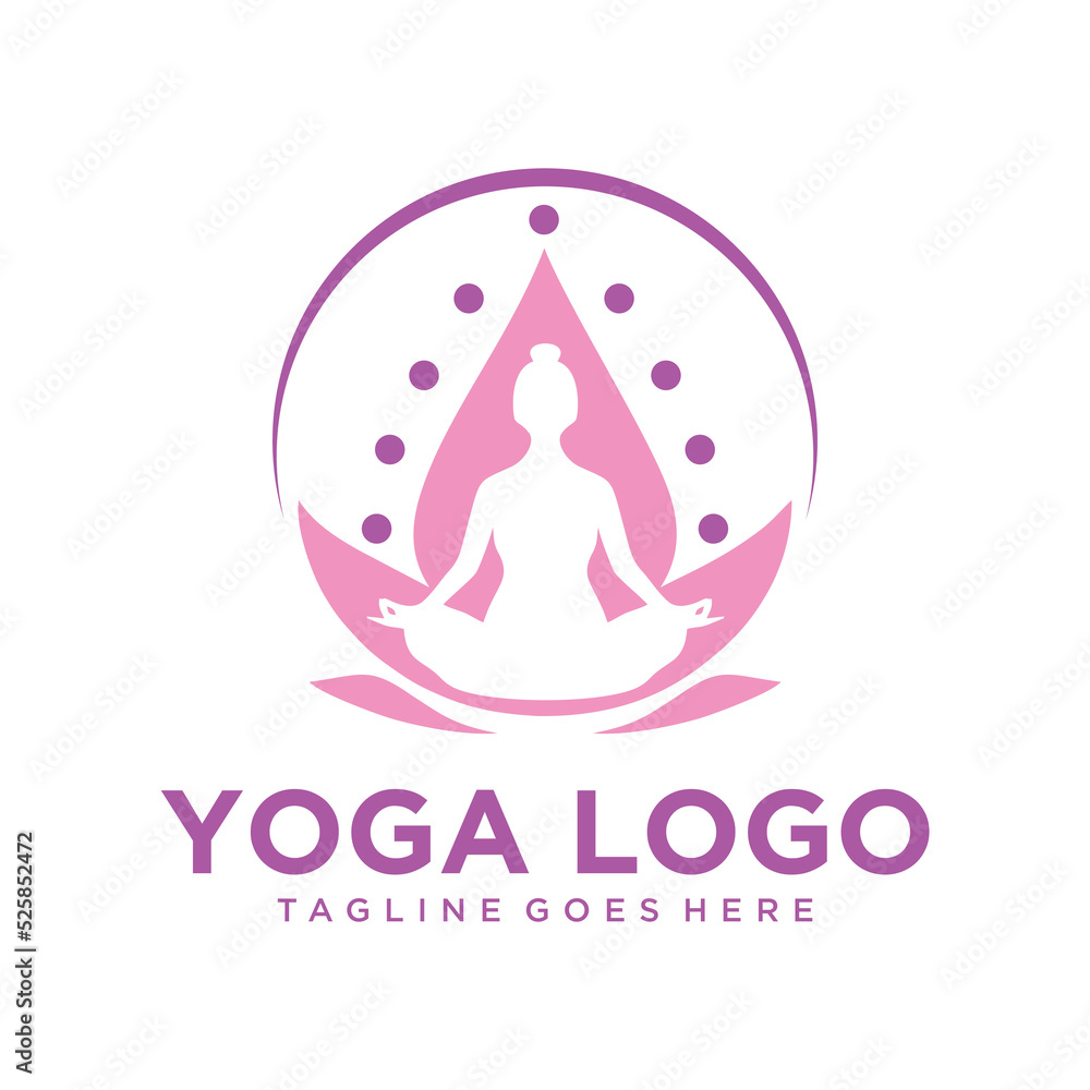 Yoga Pose Logo Design Yoga Pose Logo Design